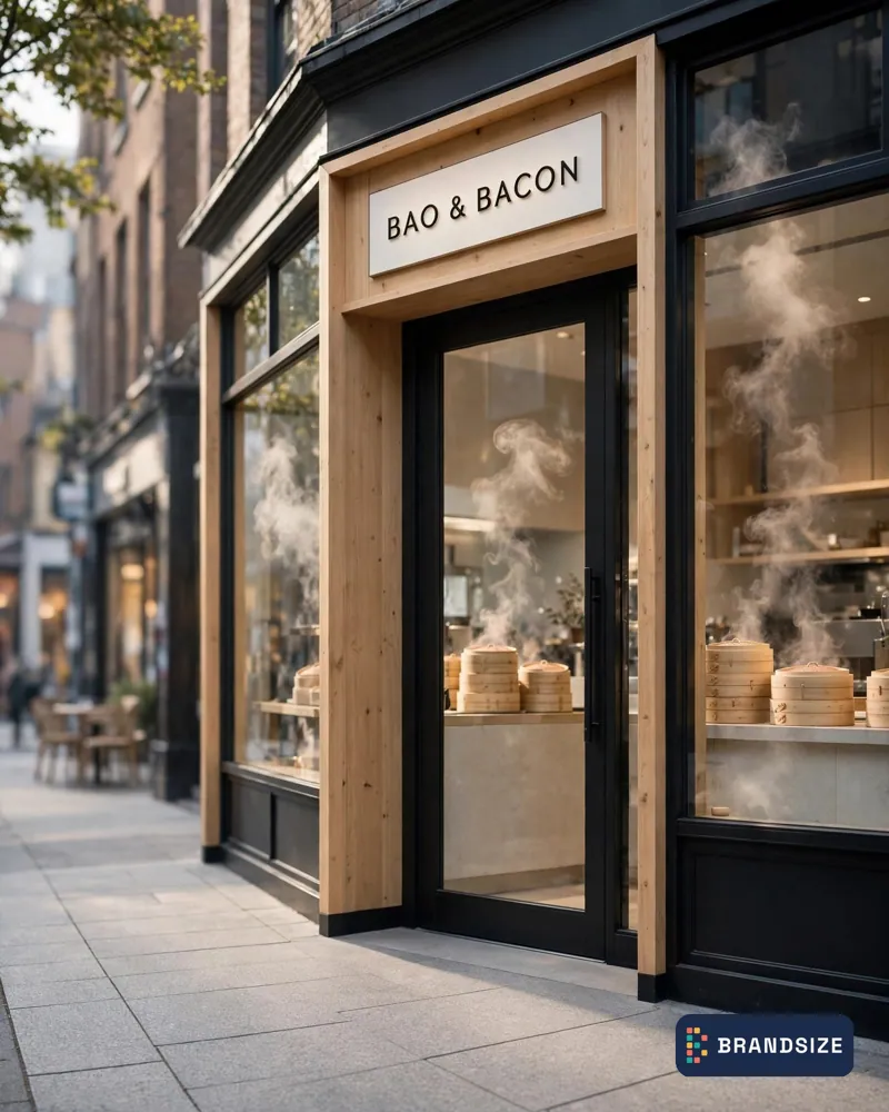 Bao & Bacon storefront concept from Brand My Idea episode 25