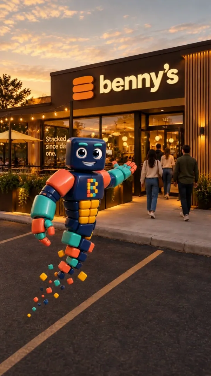 Benny's diner storefront after the rebrand